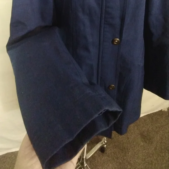 Kristen Blake Winter Jacket Blue Hooded, ZipUp Snaps, Pockets, Insulated Lined,M - Picture 12 of 16